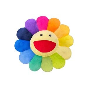 Takashi Murakami Flower Plush Pillow Large Rainbow Excellent Kaikai Kiki Decor